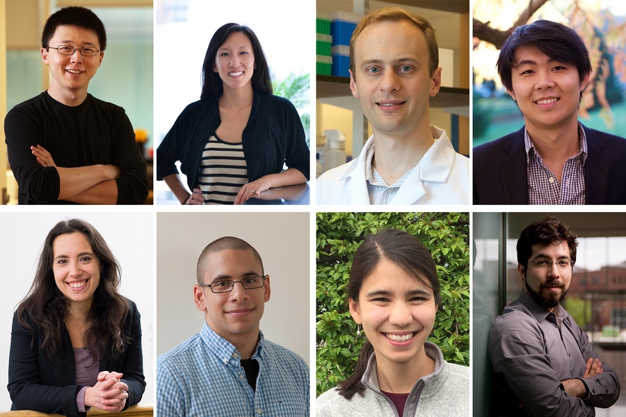 Ten from MIT and the Broad Institute recently received NIH Director's Awards. Top row (l-r): Feng Zhang, Kay Tye, Kevin Esvelt, Fei Chen; Bottom row (l-r): Gabriela Schlau-Cohen, Ahmed Badran, Hilary Finucane, Ed Boyden. Not pictured: Paul Blainey and Evan Macosko.