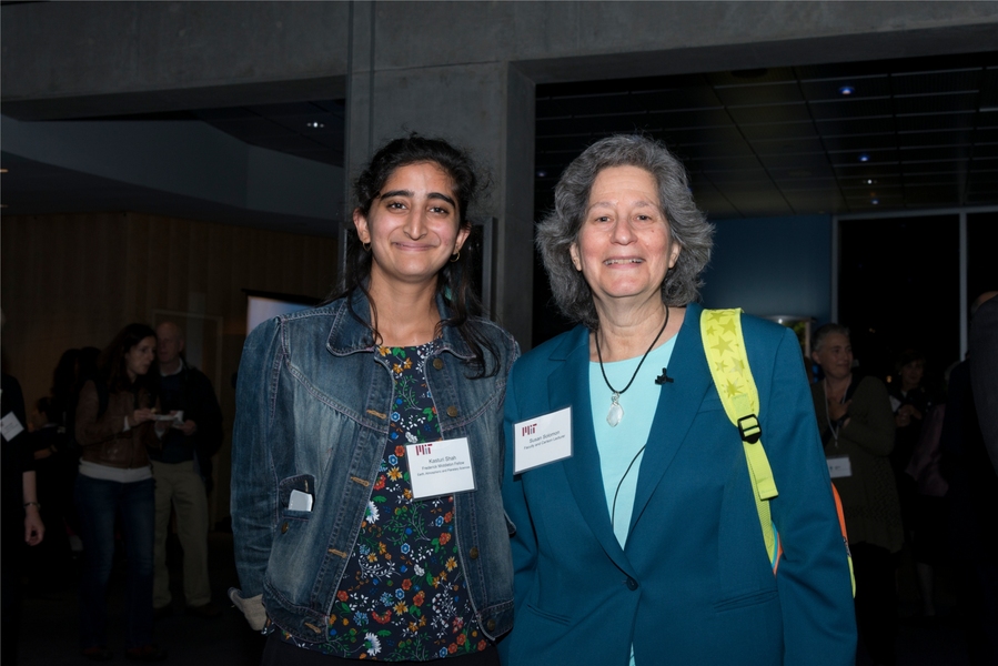 Speaker Susan Solomon with her graduate student Kasturi Shah, this year's Frederick Middleton Fellow.