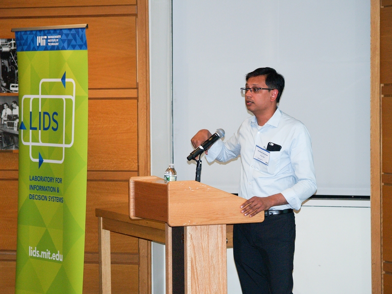 Krishna Narayanan of Texas A&M University spoke during the Information Theory I session.