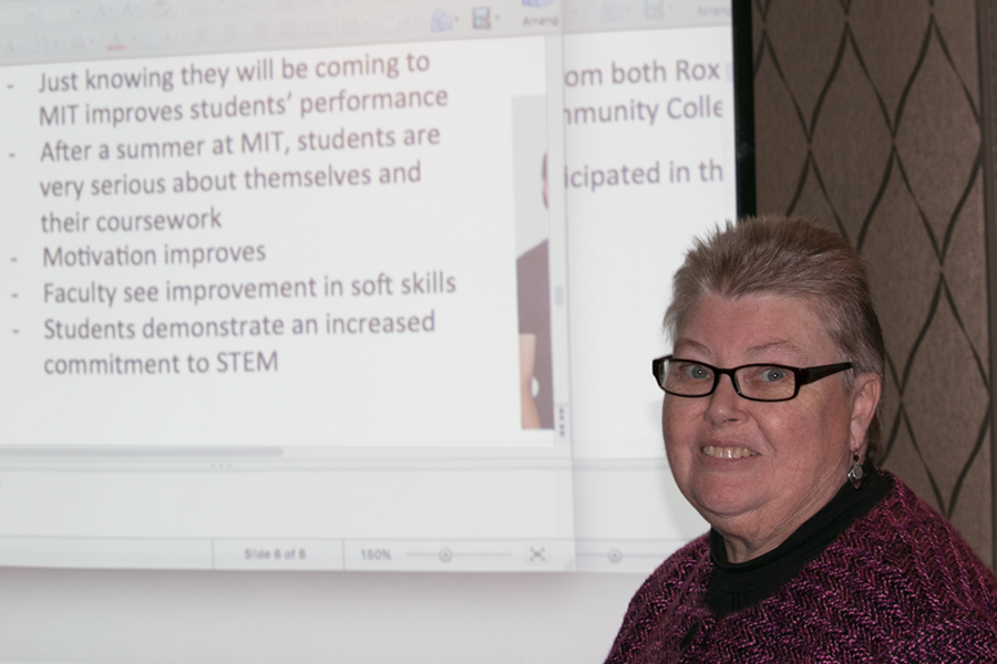 Community college students who experience a summer of research at MIT develop greater self-confidence and better academic skills, with a majority completing a four-year degree, MIT Materials Research Laboratory Education Officer Susan Rosevear told a symposium at the Materials Research Society Fall meeting in Boston.