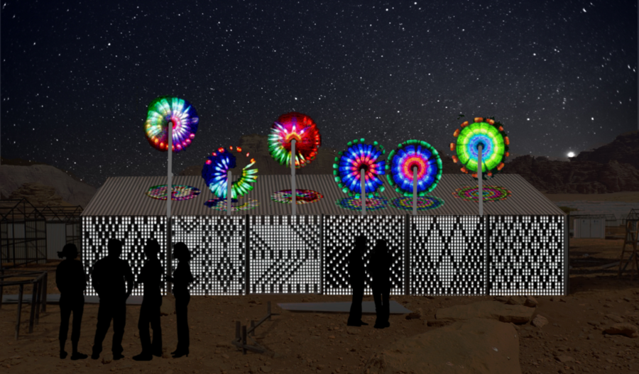 A depiction of the Future Heritage Lab planned facility in the Al Azraq refugee camp, Jordan.