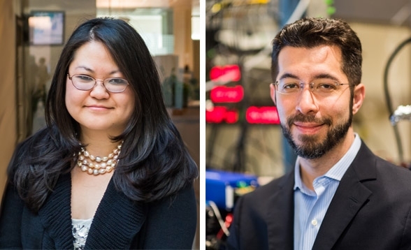 Y. Eva Tan (left) and McGovern investigator Edward Boyden (right)