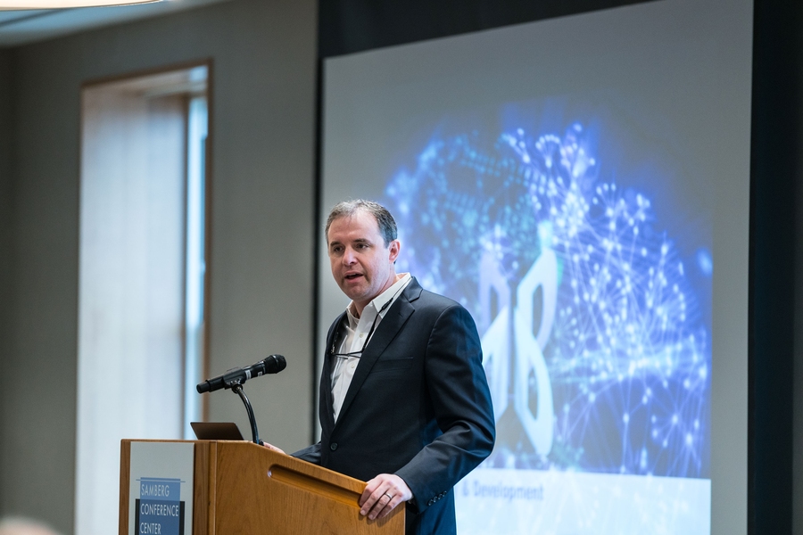 Keynote speaker Jay Bradner, the president of the Novartis Institute for BioMedical Research, said machine learning represents a “new wave to surf on” for the field of biomedicine. “We so desperately need your help because this science has real challenges,” said Bradner, ending his address with: “I know that together we can totally reimagine medicine.”