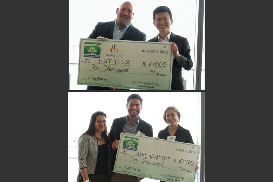 Two additional prizes for $10,000 went to Fiat Flux (top), an MIT team, and Safi Analytics.