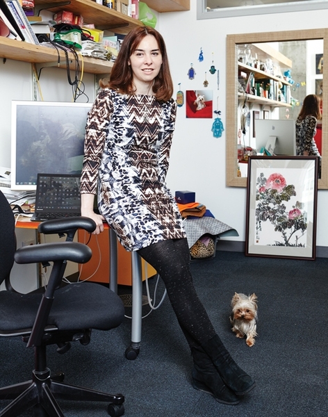 MIT Professor Dina Katabi works on wireless systems for health-care monitoring.