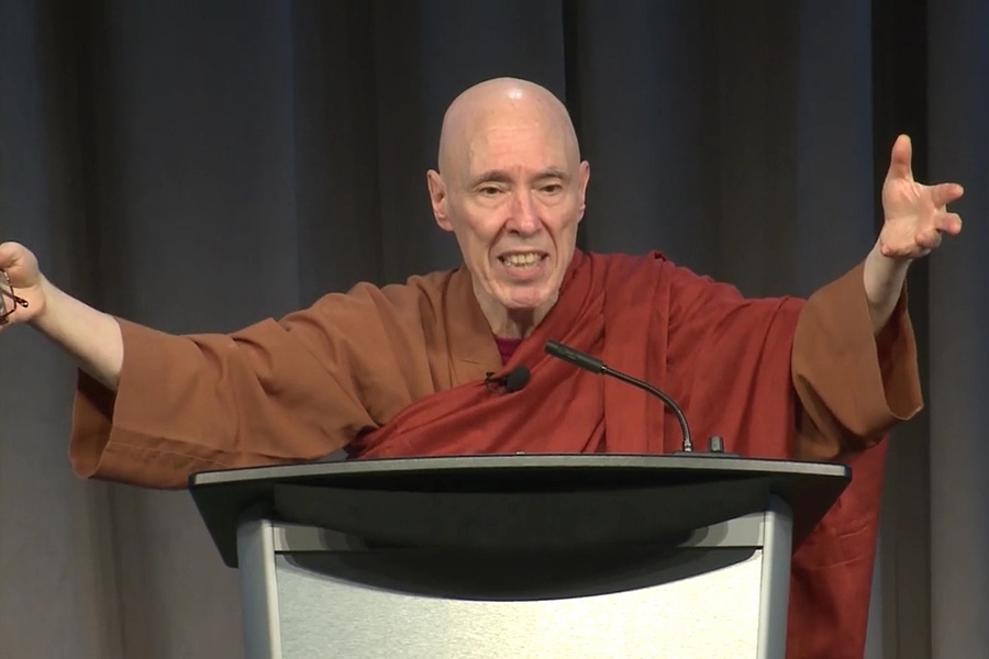 The Venerable Bhikkhu Bodhi spoke at MIT on April 19.