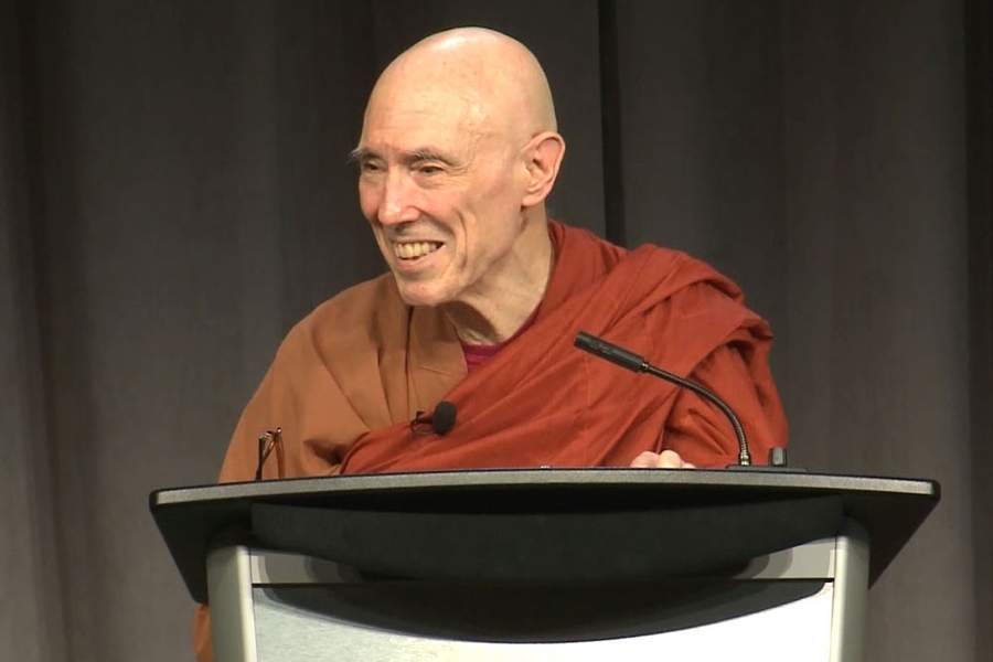 The Venerable Bhikkhu Bodhi spoke at MIT on April 19.