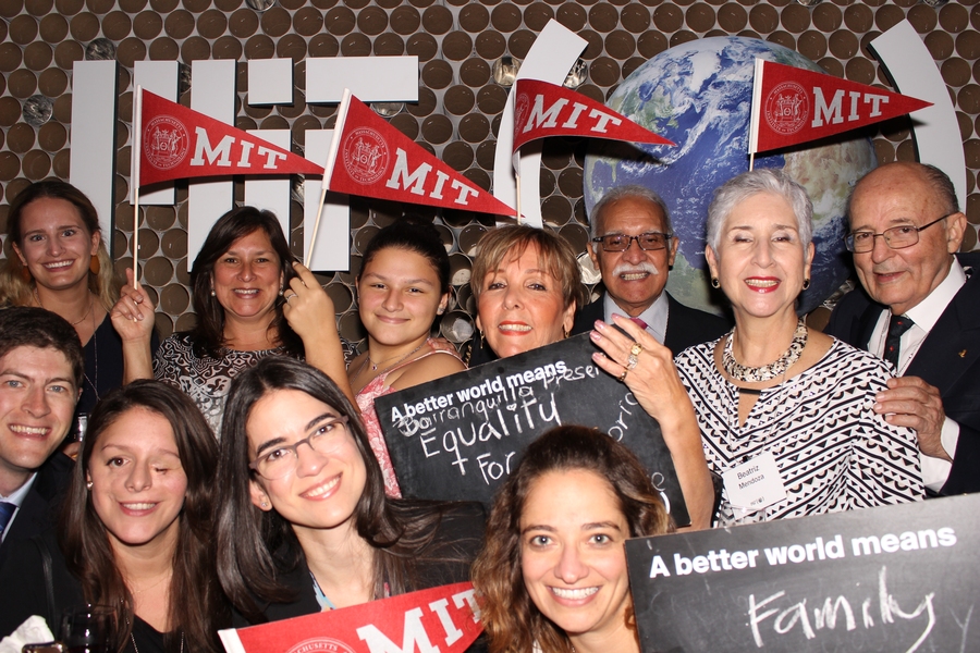 Alumni show their MIT pride.