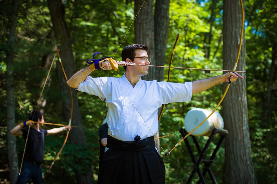 Etienne Demarly practices Kyudo, an ancient form of archery that encourages a near-spiritual approach to marksmanship.