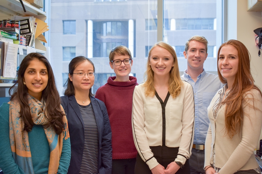 The inaugural class of Convergence Scholars: (l-r) Ritu Raman, Liang Hao, Natalie Boehnke, Briana Dunn, Jacob Martin, and Kaitlyn Sadtler
