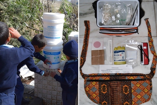 This wearable water quality test kit (early prototype pictured at left) provides a simple, accessible way to test the presence of E. coli in drinking water. A J-WAFS Solutions grant will enable an MIT research team to develop a regionally-appropriate commercialization strategy to ensure that these test kits can be accessible to rural and urban communities in Nepal as well as the other areas in Sou...