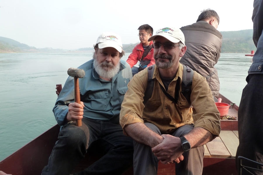 Sam Bowring and Jahan Ramezani sailing back from the Penglaitan section.