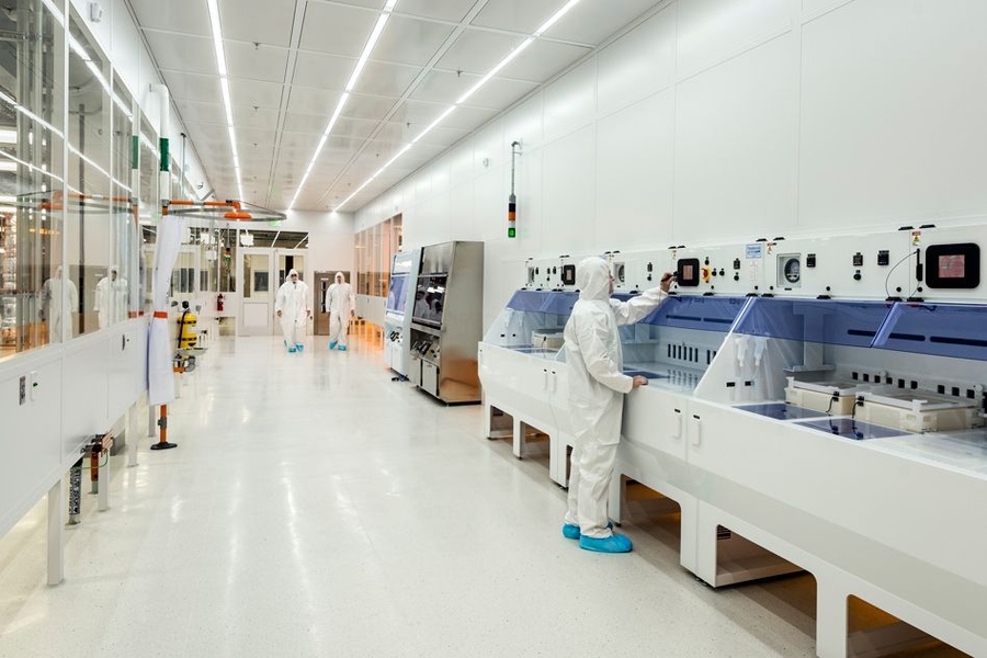 The clean-room labs, occupying four interconnected floors of the building, will be available for use by researchers from any department and all five of MIT's schools. The air purity is maintained by cycling the air through huge filtration systems.