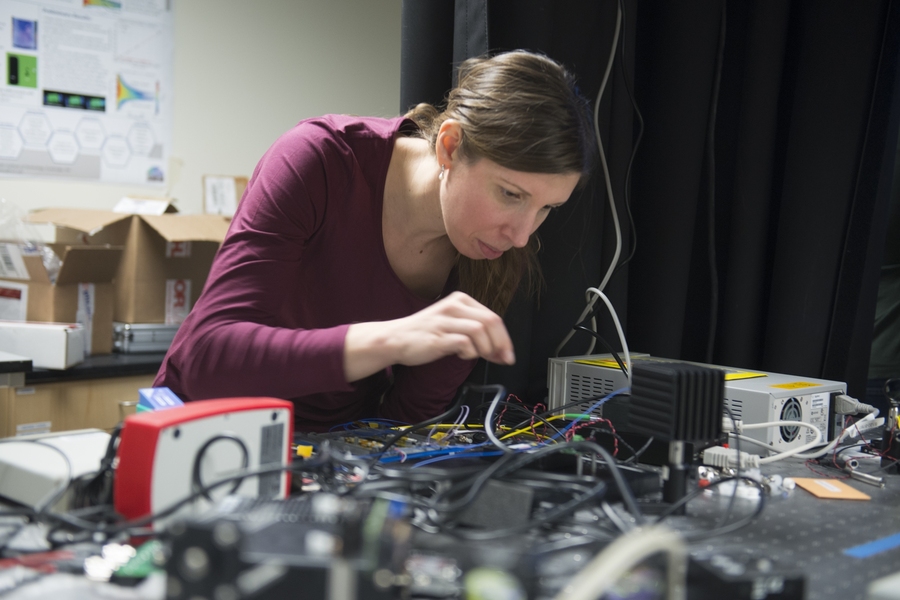 MIT AeroAstro Professor Kerri Cahoy is a member of a team that developed a novel way to calibrate CubeSats.