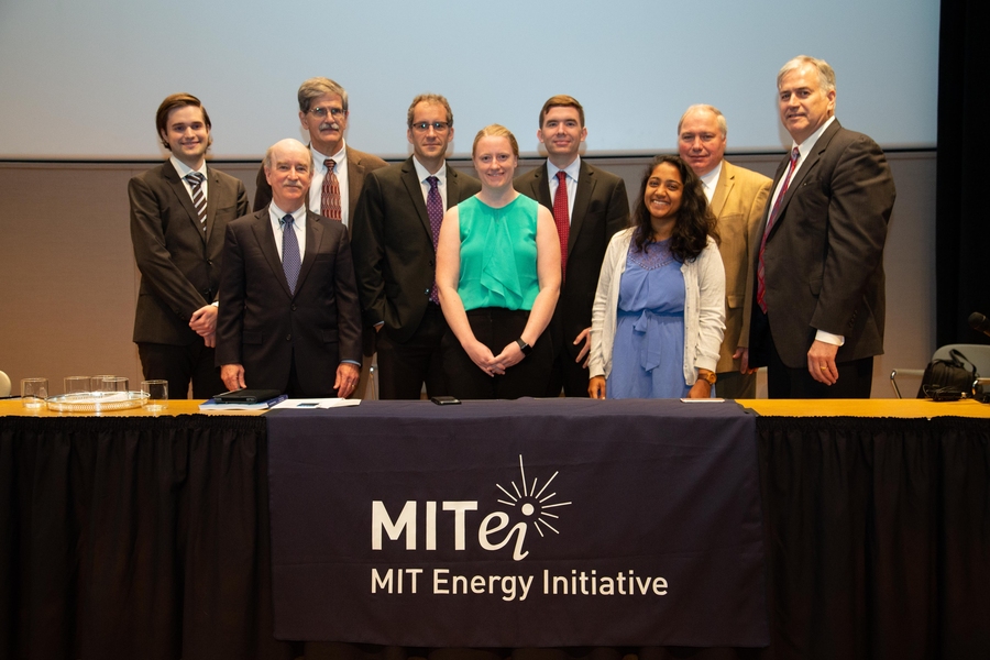 The study panel consisted of: (front l-r) Robert C. Armstrong, Karen Dawson, Amy Umaretiya, and back (l-r) Patrick Champlin, Michael Corradini, Jacopo Buongiorno, Patrick White, David Petti, and John Parsons.