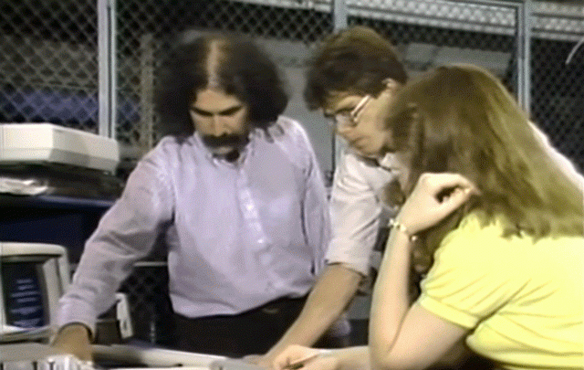 A professor in the Department of Mechanical Engineering shows students how to use Athena computers like oscilloscopes, gathering data. plotting it on a screen, and comparing it to theoretical predictions in the laboratory.