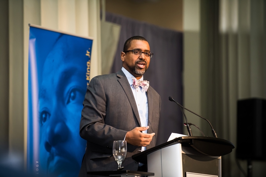 Rahsaan Hall, director of racial justice at the Massachusetts ACLU, delivered the keynote address.
