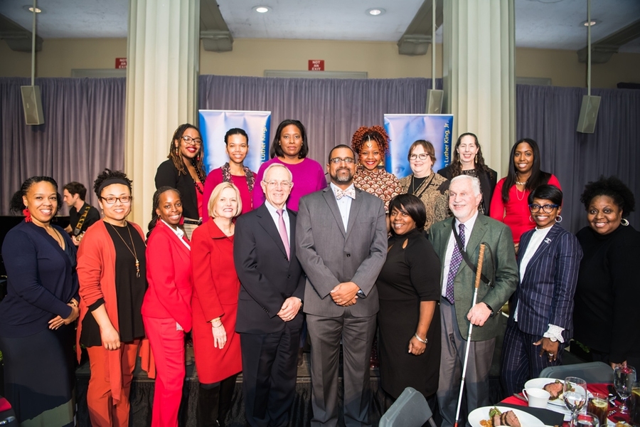 The speakers, organizers, and honorees of the MLK Jr. luncheon