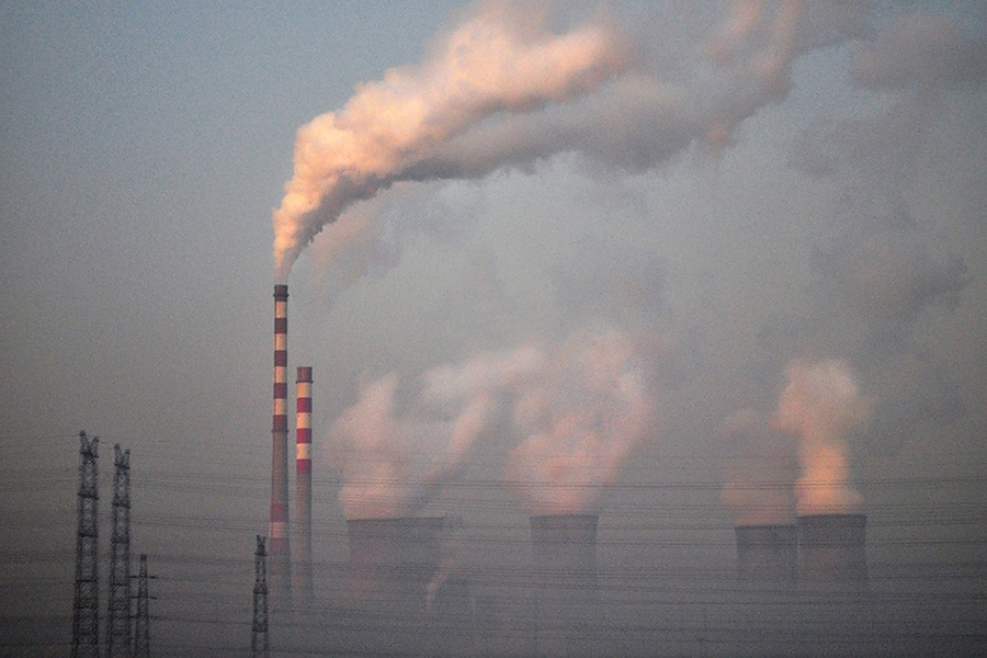 Industrial pollution in Beijing, China 