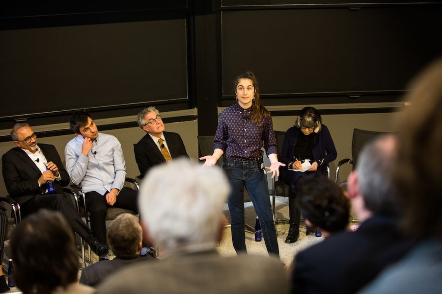 Senior Katie O'Nell presents a lightning talk during the 2019 MacVicar Day symposium.