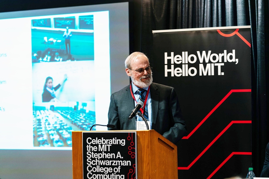 Speaking during the panel discussion on “Teaching Computer Science to All,” W. Eric L. Grimson, Chancellor for Academic Advancement at MIT, noted that “we want students to learn how to think computationally.”