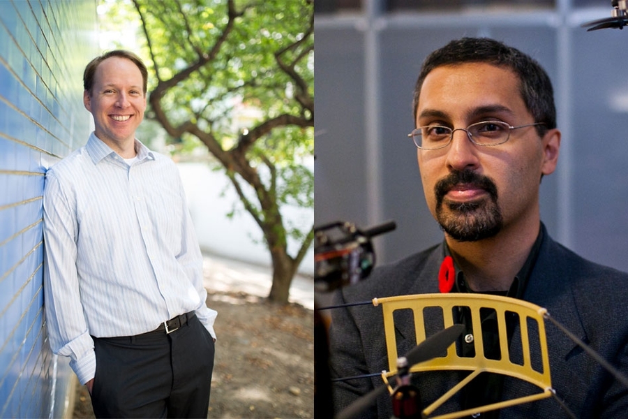 Benoit Forget, associate professor of nuclear science and engineering (left) and Nicholas Roy, professor of aeronautics and astronautics (right)