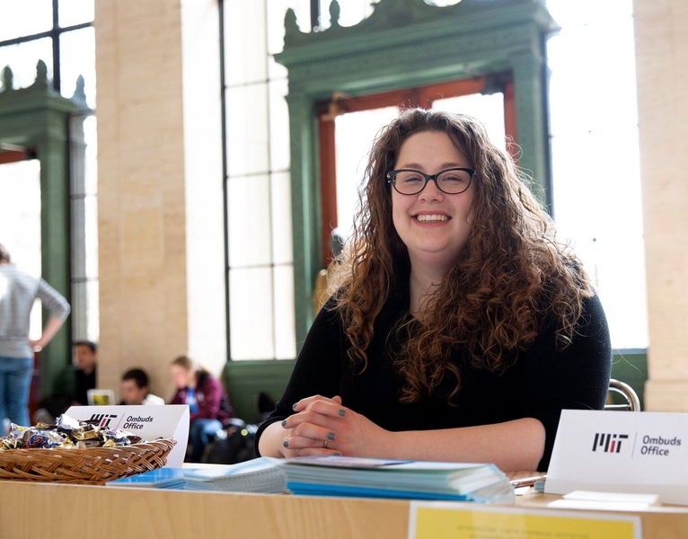 The MIT Ombuds Office tabled at Lobby 10.