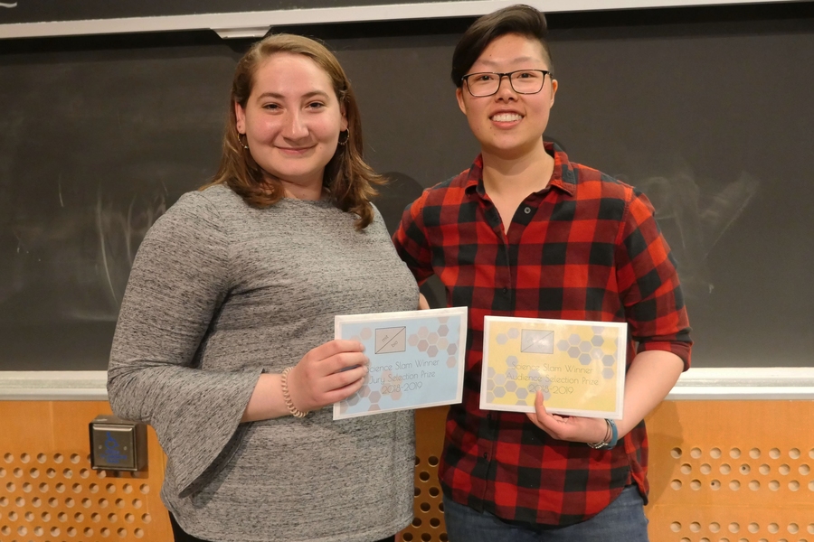 Rebecca Silberman (left) and Sophia Xu earned the Judges’ and Audience Prizes, respectively.