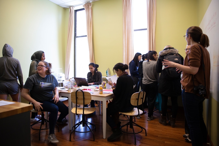 McCormick residents and their friends in action at the craft studio