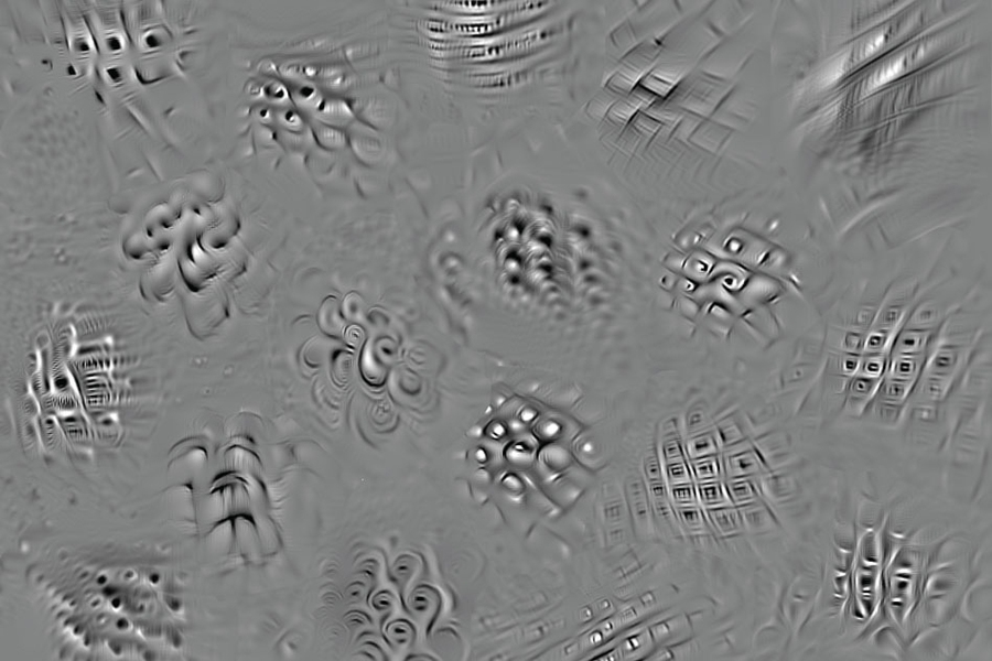 A computer model of vision created by MIT neuroscientists designed these images that can stimulate very high activity in individual neurons.