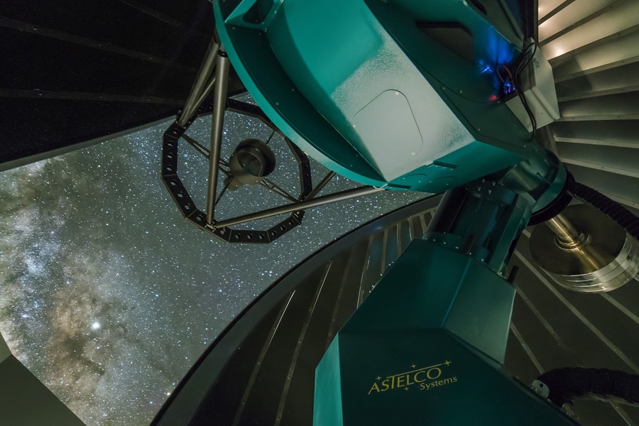 The interior of the Artemis telescope, which is part of the SPECULOOS Northern Observatory