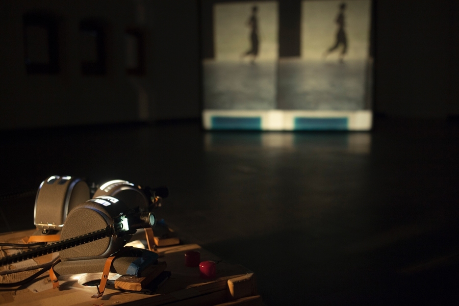 Image from Nida Sinnokrot's “Horizontal Cinema” project, which challenges conventions of film making and projection while exploring themes of hybrid identity and the trauma produced by conflict