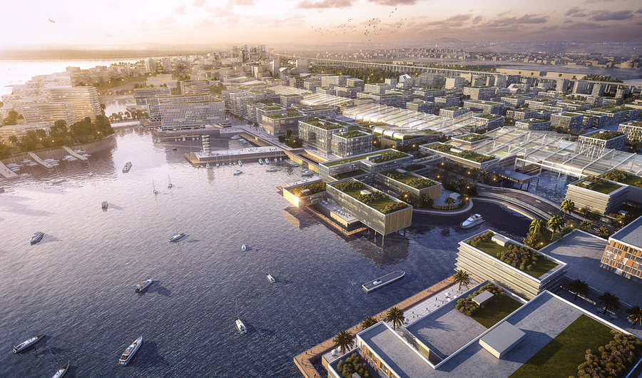 The new marine city will host industries such as deep-sea exploration, resource extraction, and autonomous undersea robotics. 