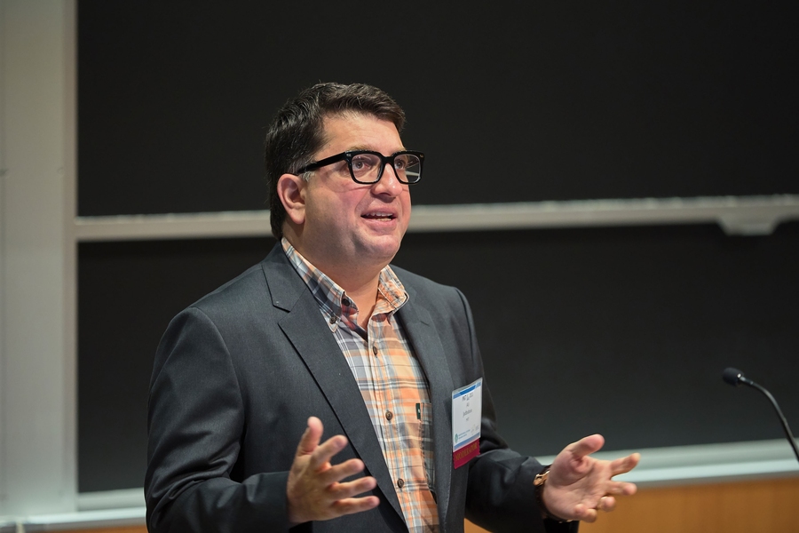 Learning for Dynamics and Control (L4DC) co-organizer Ali Jadbabaie speaks to a packed room about the future of dynamical and control systems.