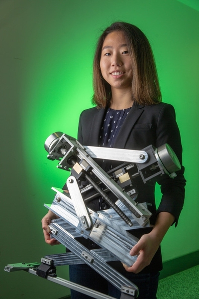 For her master’s degree, PhD candidate Katie Hahm worked on designing robotic limbs to help manufacturing workers maintain positions for extended periods of time. Through the I2P Program, Hahm worked on a project at Amazon Robotics to improve efficiencies in the robotic process.  