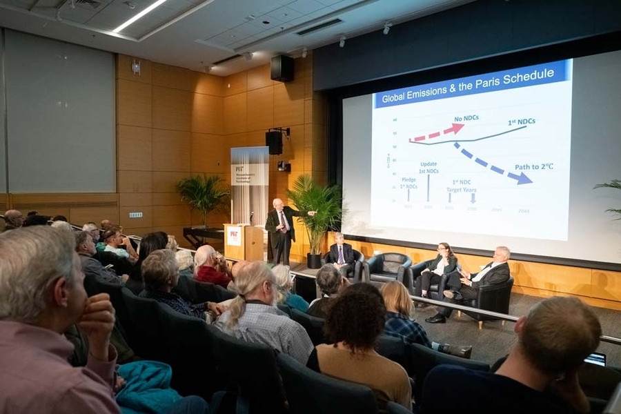 Henry Jacoby, the William F. Pounds Professor of Management Emeritus at the MIT Sloan School of Management, describes national pledges made for reduction of greenhouse gas emissions.