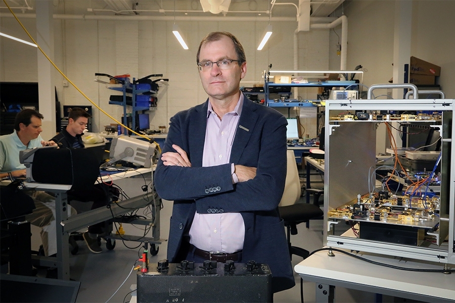 Humatics co-founder and CEO David Mindell at Humatics headquarters in Waltham, MA.