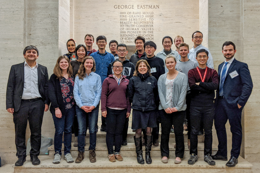 The Alloy Design Workshop organization was a success through the team effort of the Taşan group members, who are led by associate professor of metallurgy C. Cem Taşan, at far left.