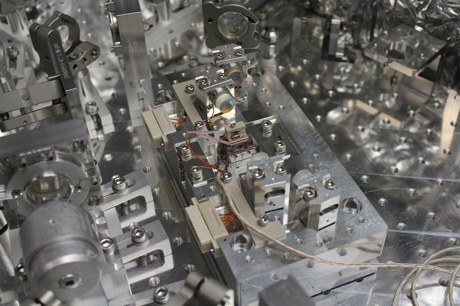 A close-up of the quantum squeezer which has expanded LIGO’s expected detection range by 50 percent.