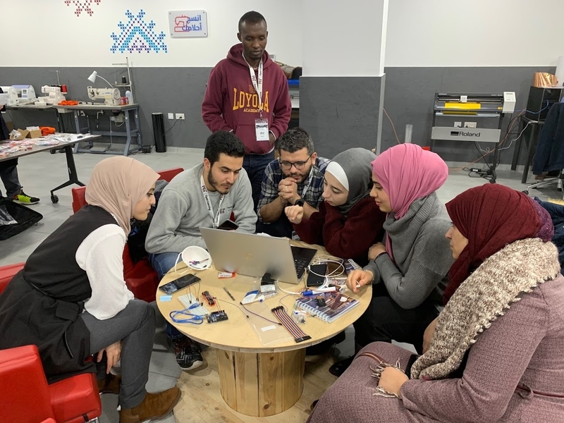 ReACT computer and data science learners completed an in-person workshop in Amman last year as part of their certificate program.