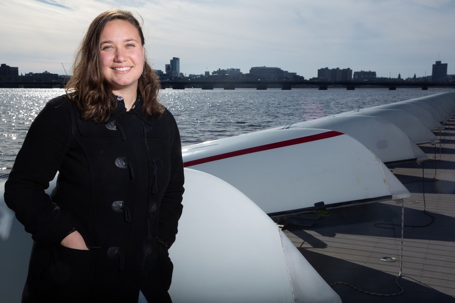 Throughout her undergraduate studies in Course 2-OE, senior Michelle Kornberg has had opportunities to work on technologies in Boston Harbor and the Charles River.