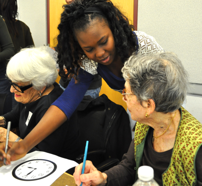 Older adults and high school students collaborate during the MIT AgeLab’s 2019 OMEGA Summit.
