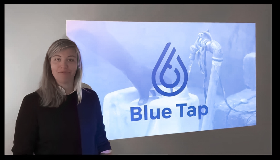Francesca O’Hanlon of Blue Tap delivered a pitch at the Water Innovation Prize on April 22. Her team won first place with a novel water chlorinating system that makes clean water affordable and accessible for users without existing access to healthy water supplies.