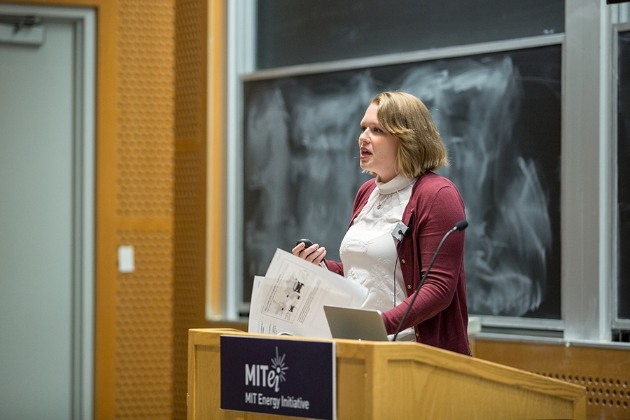 MITEI’s Joanna Moody shares results from MIT’s multi-year Mobility of the Future study during a launch event at MIT in November 2019. Her talk centered on the outlook for vehicle ownership, with a focus on consumer adoption of new mobility technologies and services. 
