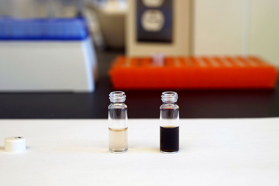 liquid precursor with catalase added