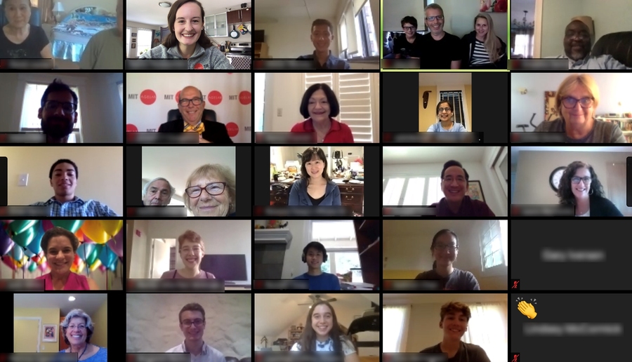 screen image of online awards ceremony