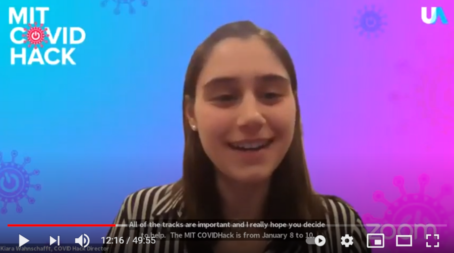 Screen capture of junior Kiara Wahnschafft