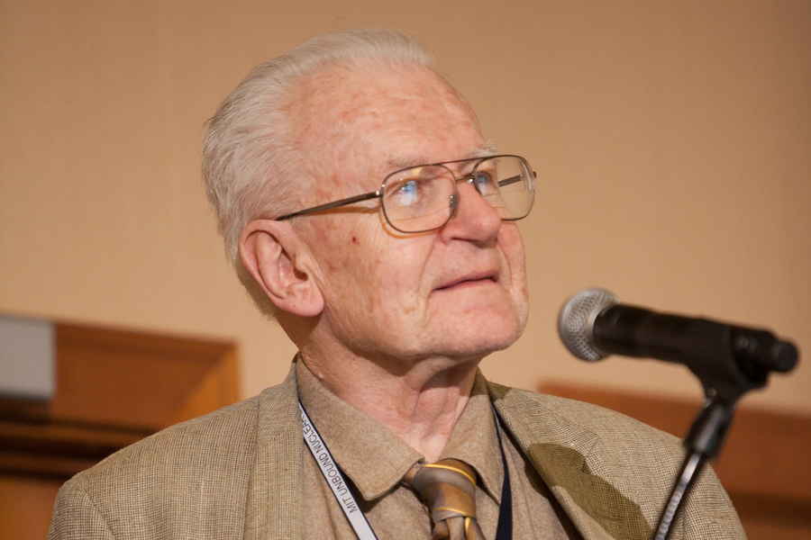 Photo of the late Michael Driscoll at a podium