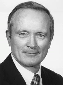 Black-and-white portrait photo of Peter Eagleson