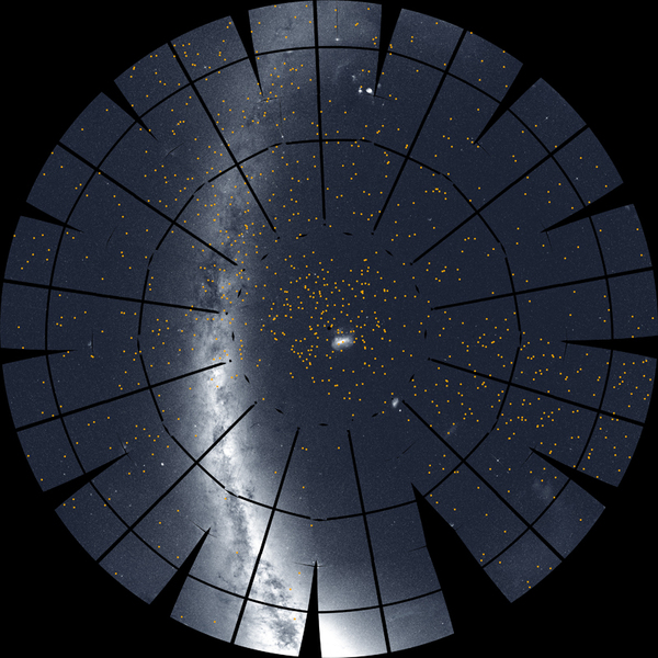 Composite image of the southern hemisphere night sky